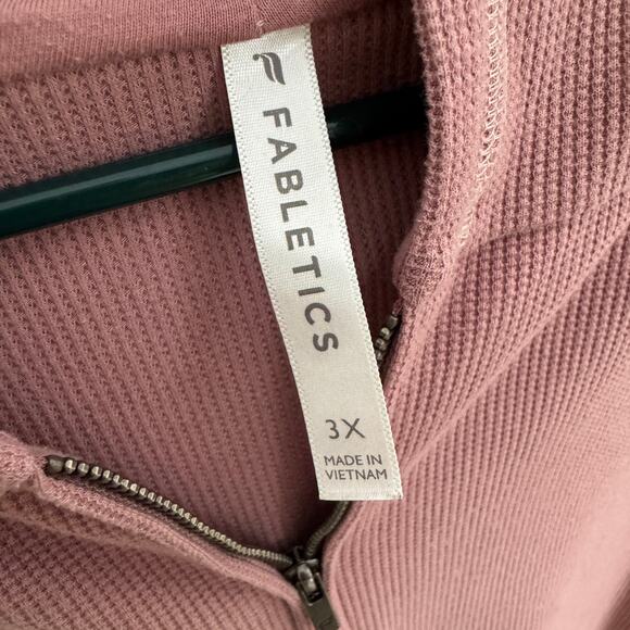 Fabletics Zip up Waffle Hoodie Sweatshirt Sweater US Women's 3X Plus - Picture 6 of 9